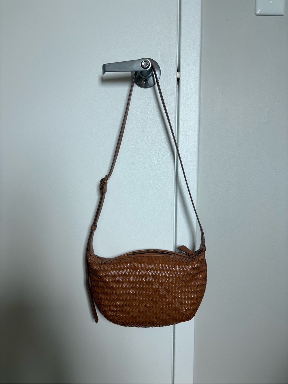 Madewell - Woven Leather Crossbody Bag - Brown